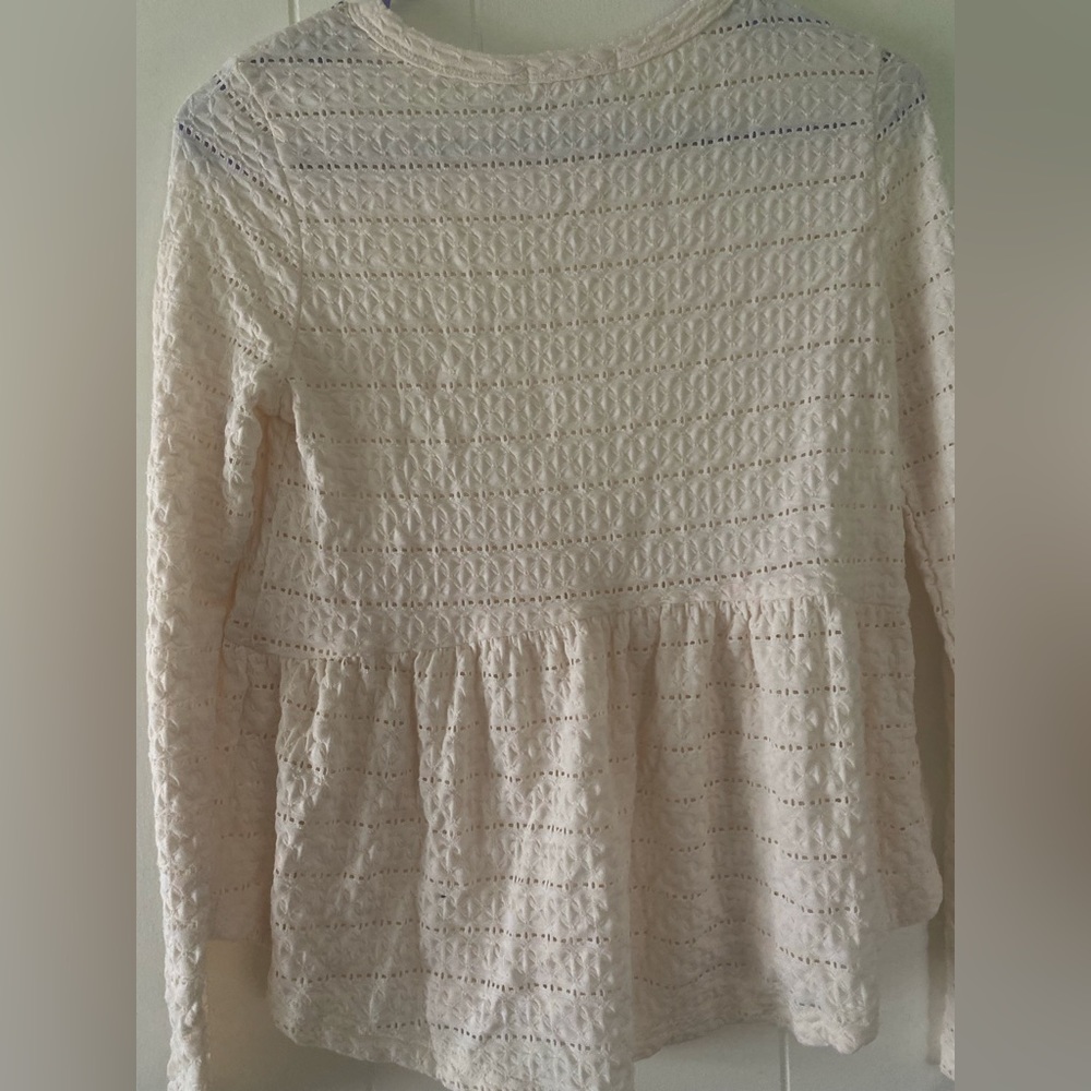 Lace peplum top